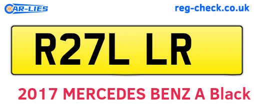 R27LLR are the vehicle registration plates.