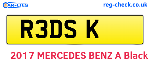 R3DSK are the vehicle registration plates.