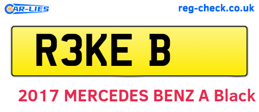 R3KEB are the vehicle registration plates.