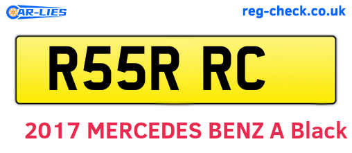 R55RRC are the vehicle registration plates.