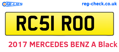 RC51ROO are the vehicle registration plates.