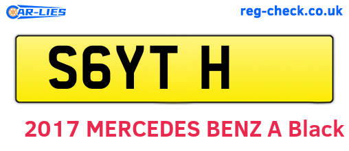 S6YTH are the vehicle registration plates.