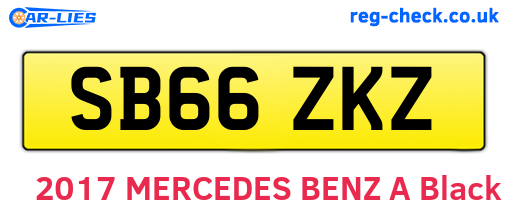 SB66ZKZ are the vehicle registration plates.