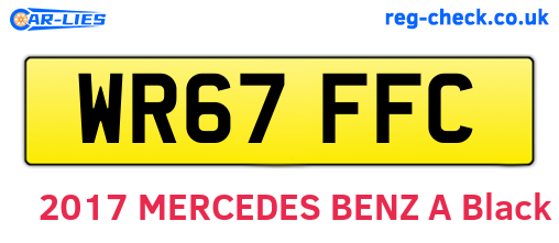 WR67FFC are the vehicle registration plates.
