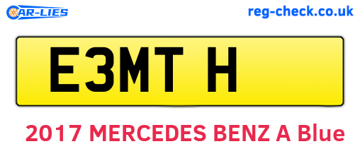 E3MTH are the vehicle registration plates.