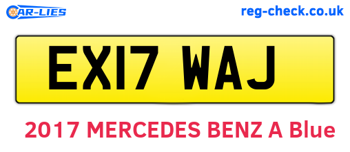 EX17WAJ are the vehicle registration plates.
