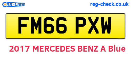 FM66PXW are the vehicle registration plates.