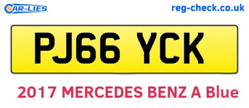 PJ66YCK are the vehicle registration plates.