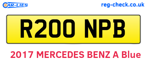 R200NPB are the vehicle registration plates.