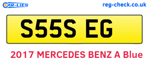 S55SEG are the vehicle registration plates.