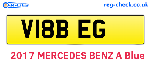 V18BEG are the vehicle registration plates.