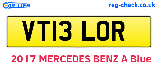 VT13LOR are the vehicle registration plates.