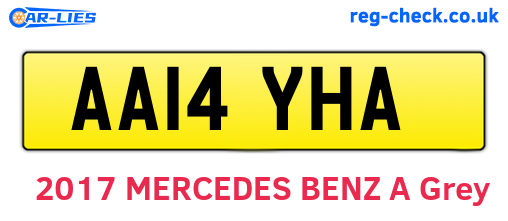 AA14YHA are the vehicle registration plates.