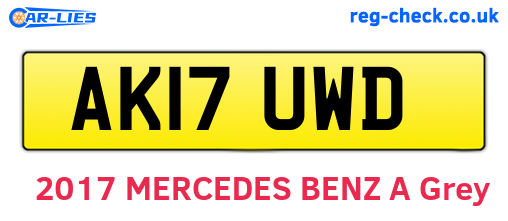 AK17UWD are the vehicle registration plates.