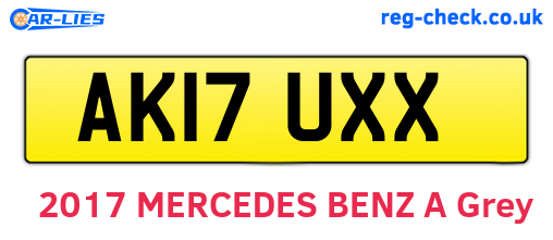 AK17UXX are the vehicle registration plates.