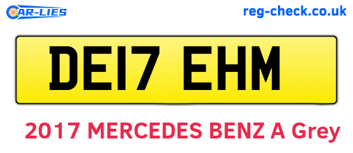 DE17EHM are the vehicle registration plates.