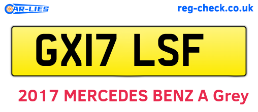 GX17LSF are the vehicle registration plates.