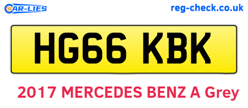 HG66KBK are the vehicle registration plates.