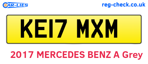 KE17MXM are the vehicle registration plates.