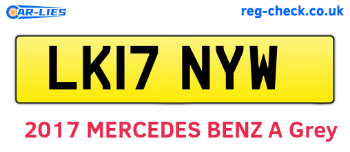 LK17NYW are the vehicle registration plates.