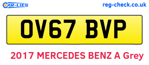 OV67BVP are the vehicle registration plates.