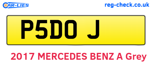 P5DOJ are the vehicle registration plates.