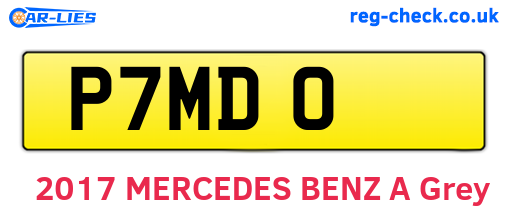 P7MDO are the vehicle registration plates.