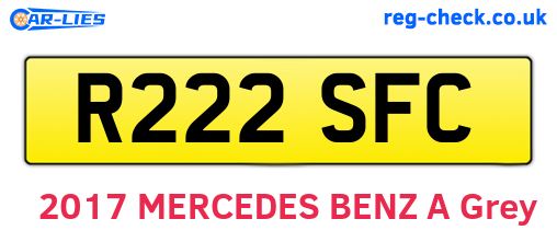 R222SFC are the vehicle registration plates.