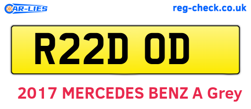 R22DOD are the vehicle registration plates.