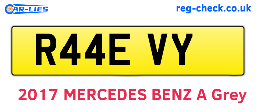 R44EVY are the vehicle registration plates.