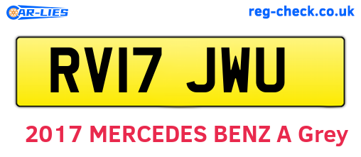 RV17JWU are the vehicle registration plates.