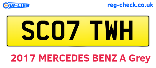 SC07TWH are the vehicle registration plates.