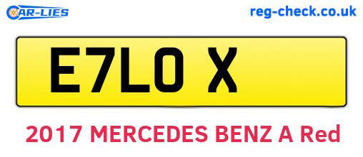E7LOX are the vehicle registration plates.