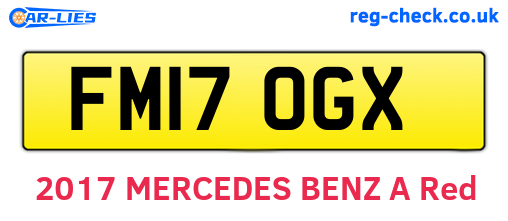 FM17OGX are the vehicle registration plates.