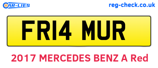 FR14MUR are the vehicle registration plates.