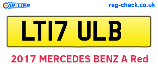 LT17ULB are the vehicle registration plates.