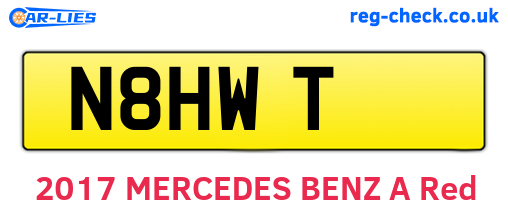N8HWT are the vehicle registration plates.