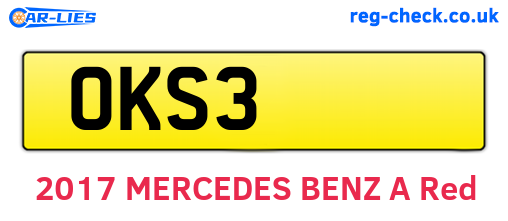 OKS3 are the vehicle registration plates.