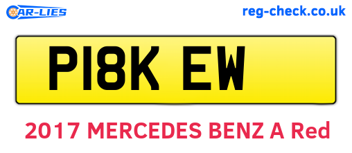 P18KEW are the vehicle registration plates.