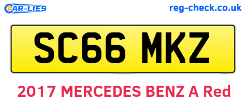 SC66MKZ are the vehicle registration plates.