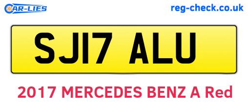 SJ17ALU are the vehicle registration plates.