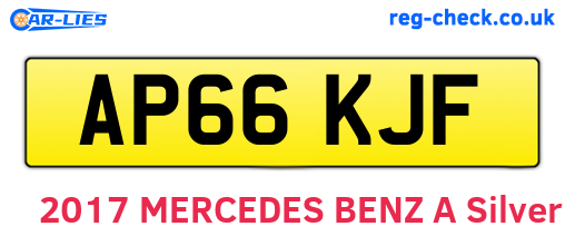 AP66KJF are the vehicle registration plates.