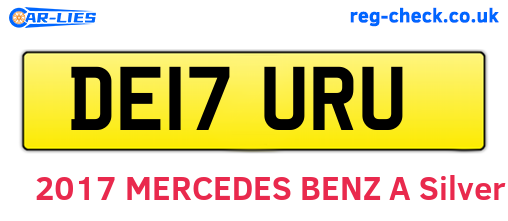 DE17URU are the vehicle registration plates.