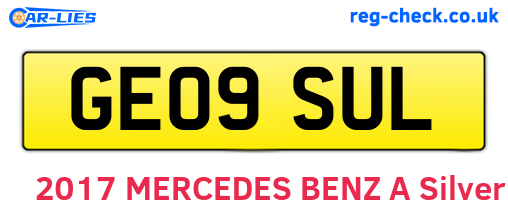 GE09SUL are the vehicle registration plates.