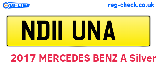 ND11UNA are the vehicle registration plates.