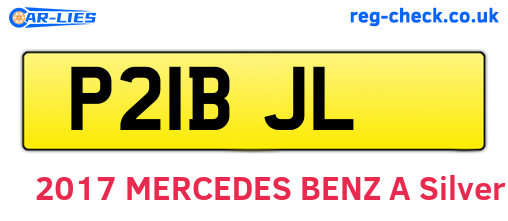 P21BJL are the vehicle registration plates.