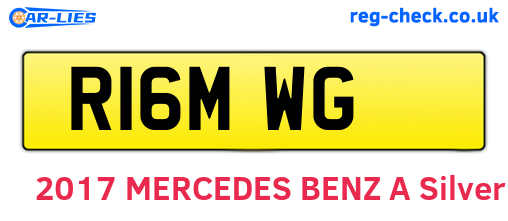 R16MWG are the vehicle registration plates.