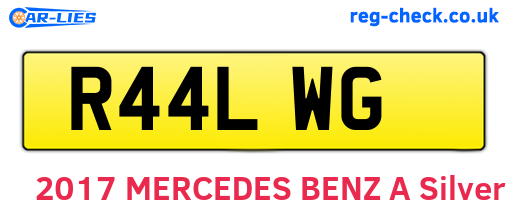 R44LWG are the vehicle registration plates.