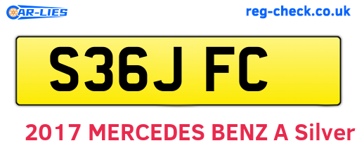 S36JFC are the vehicle registration plates.