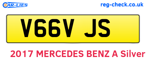 V66VJS are the vehicle registration plates.